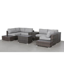 Wicker Sectional Seating Group With Plush Cushions