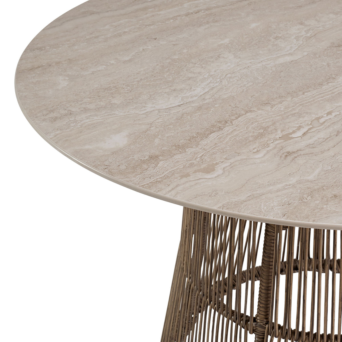 Alesso 5 Piece Standard Height Dining Set (Round Table And Four Chairs) in Brown by Elements International, view 10