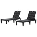 2 Piece Outdoor Chaise Lounges With Adjustable Backrest