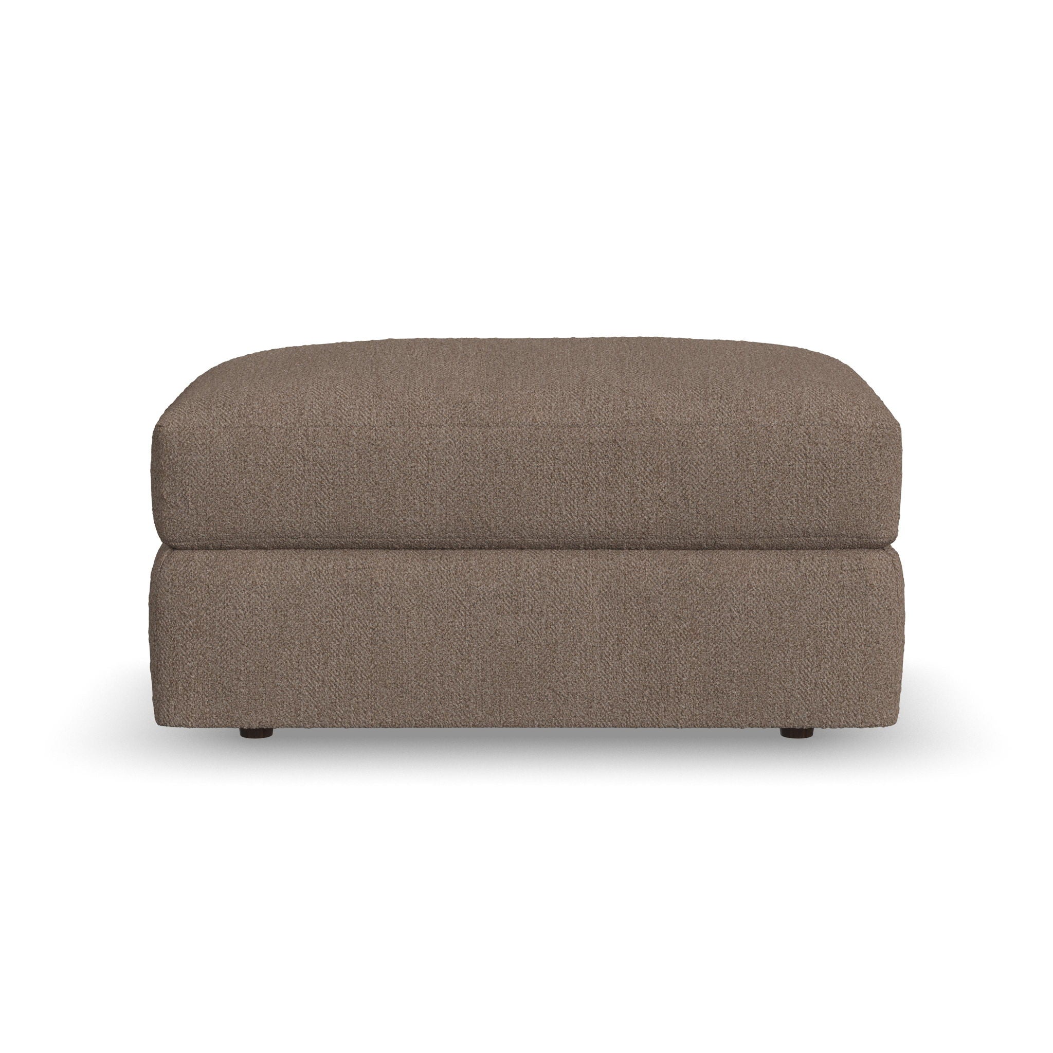 Chevy - Fabric Ottoman Pouf - Brown