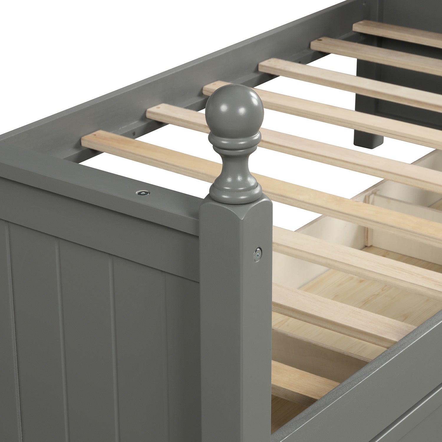 Wood Daybed with Three Drawers ,Twin Size Daybed,No Box Spring Needed ,Gray - Atlantic Fine Furniture Melbourne FL