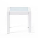 Cape Coral - Contemporary Side Table With Frosted Glass Top