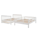 Stairway Bunk Bed With Storage And Guard Rail For Bedroom