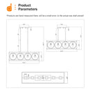 Kitchen Island Lights Ceiling Light Farmhouse Dining Room Light Fixture, Wood And Metal Rectangular Ceiling Light, Ceiling Lighting For Living Room, Conference Room, Home Office