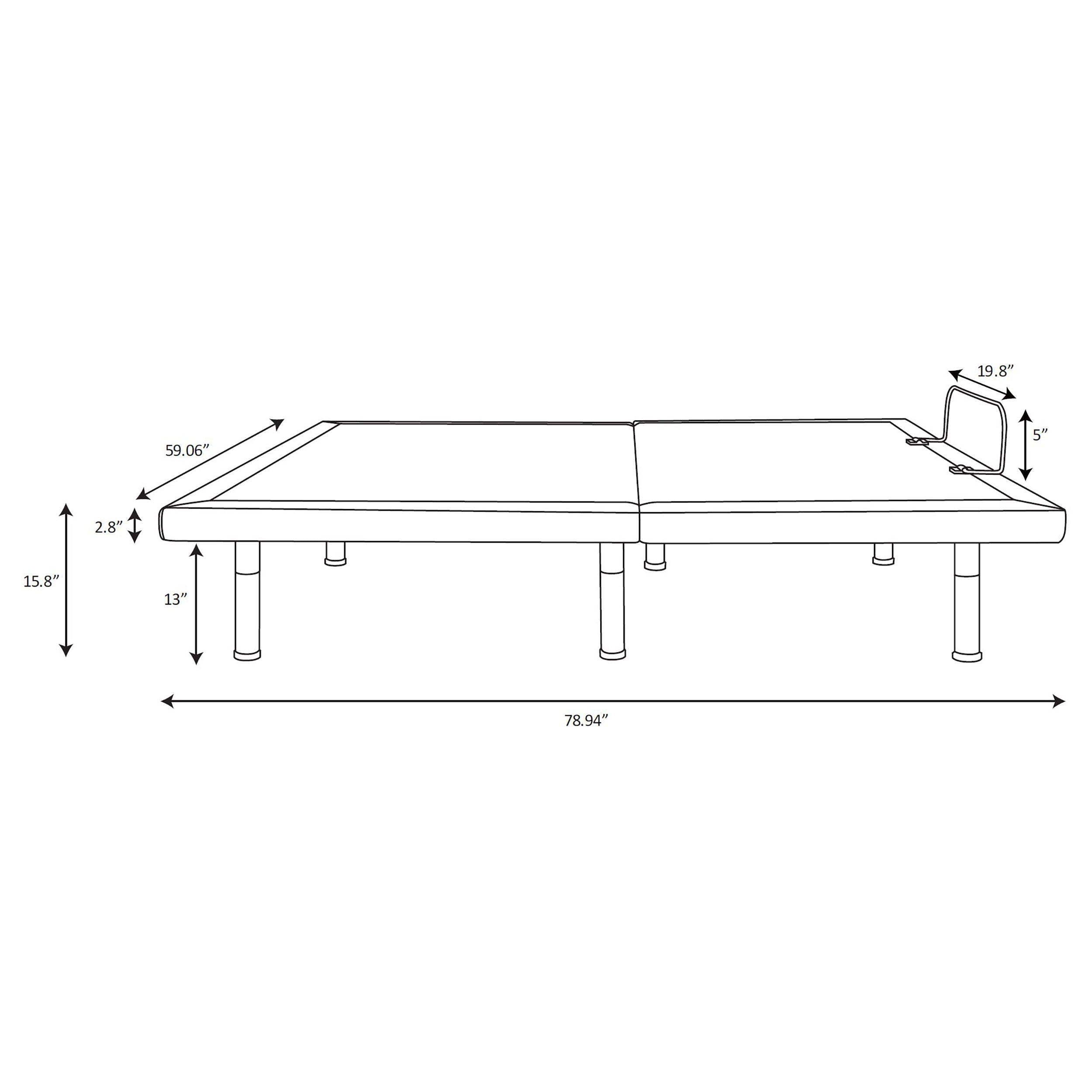 Kelven Adjustable Bed Base with Dual Massage Motors and Wireless Remote