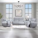 Jeromie - Power Motion Sofa With USB Port - Gray Synthetic Leather