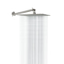 Luxury Rain Shower Head With Adjustable Arm, 10" Square, Stainless Steel - Brushed Nickel