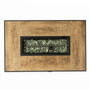 32" Propane Gas Fire Pit Table With Propane Tank Cover, 50000 Btu Rectangular Steel Fire Pit With Beautiful Wicker Base