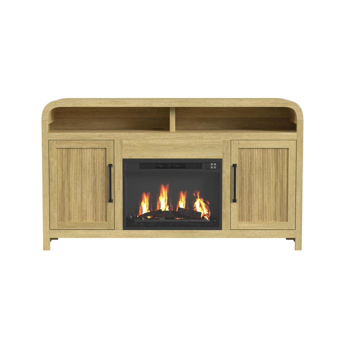 Ridgemont Complete Fireplace Cabinet in Black by Elements International, view 12