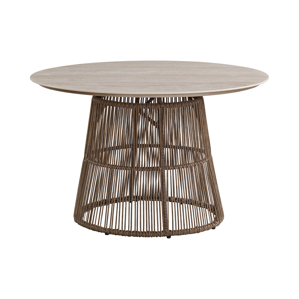 Alesso 5 Piece Standard Height Dining Set (Round Table And Four Chairs) in Brown by Elements International, view 11