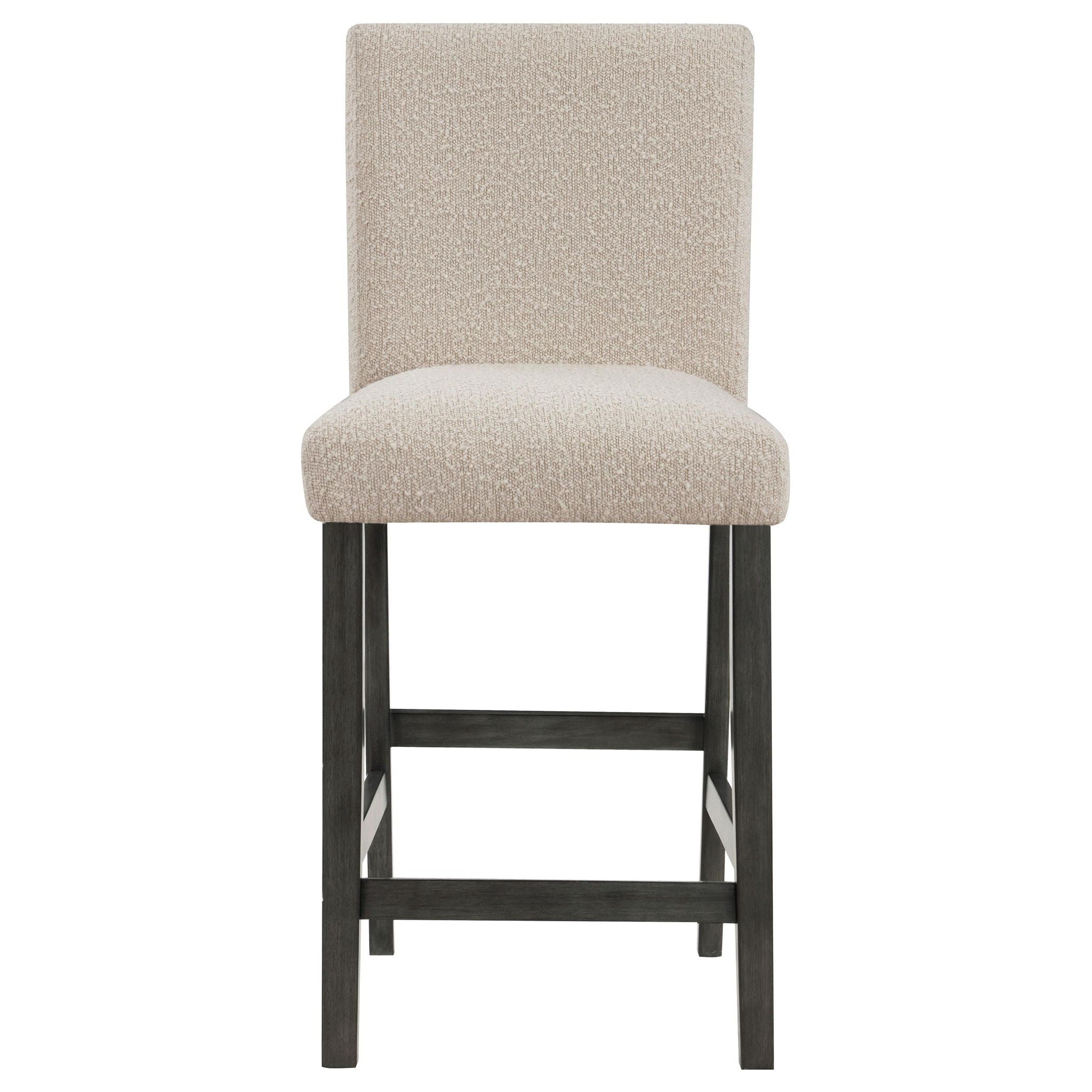 Alba Boucle Upholstered Counter Chair Beige (Set of 2) - Atlantic Fine Furniture Melbourne FL
