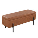 Daniella - Contemporary Storage Bench - Black / Camel