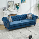 Chesterfield Set With Roll Armrest & Nailhead