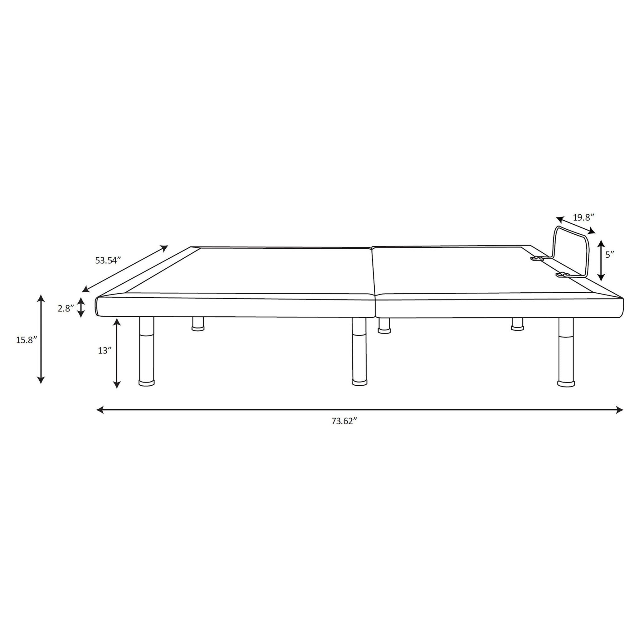 Negan Full Adjustable Bed Base Grey and Black