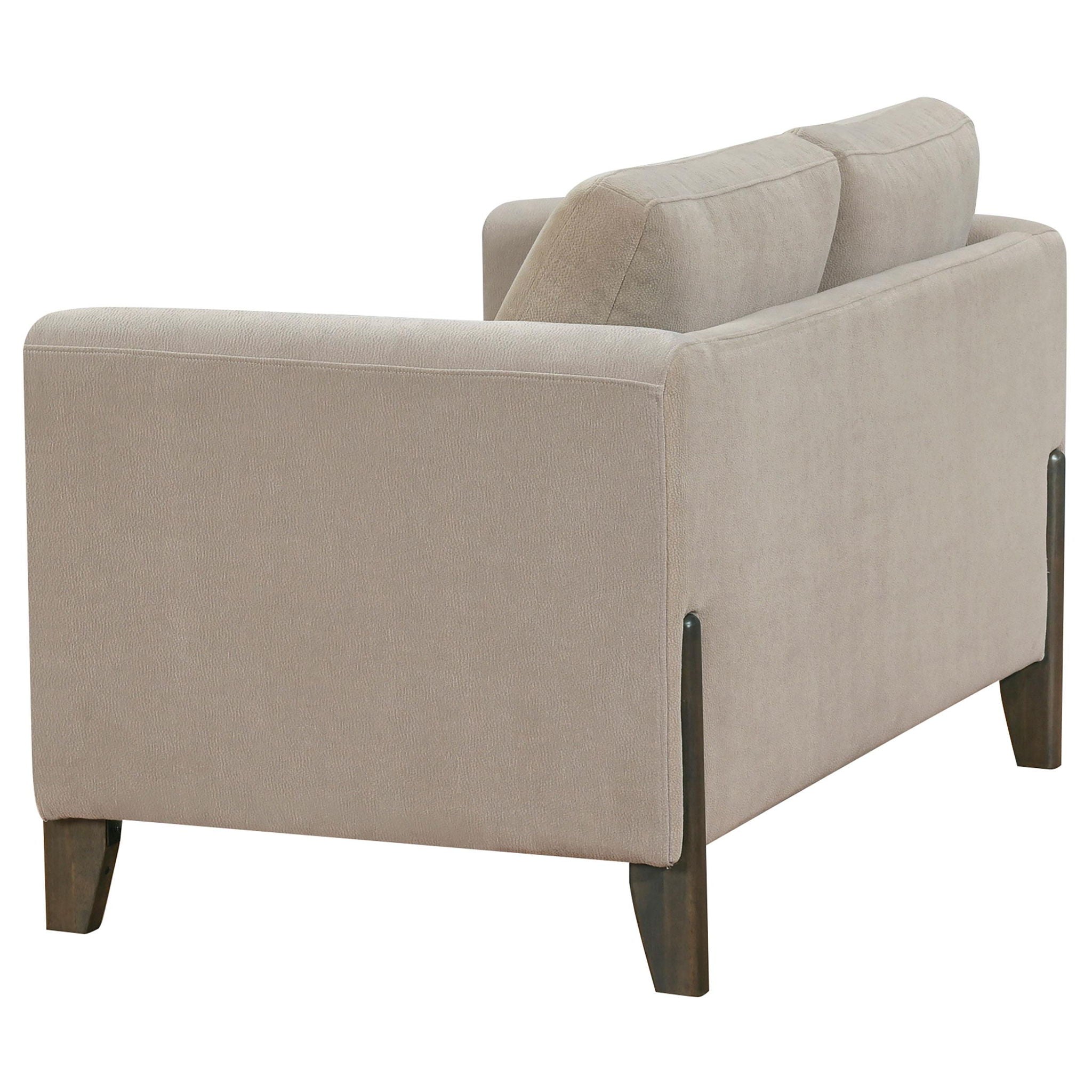 Islington 2-piece Upholstered Panel Arm Sofa Set Taupe