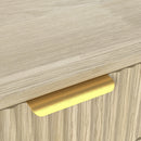 Tilt Out Trash Can Cabinet With Wave Textured Drawer & Pull Out Bin