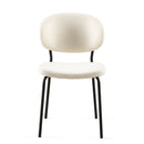 Boucle Dining Chairs, Dining Chairs With Metal Legs For Dining Room, Kitchen, Living Room