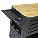 4 Drawers Multifunctional Tool Cart With Wheels And Wooden Top