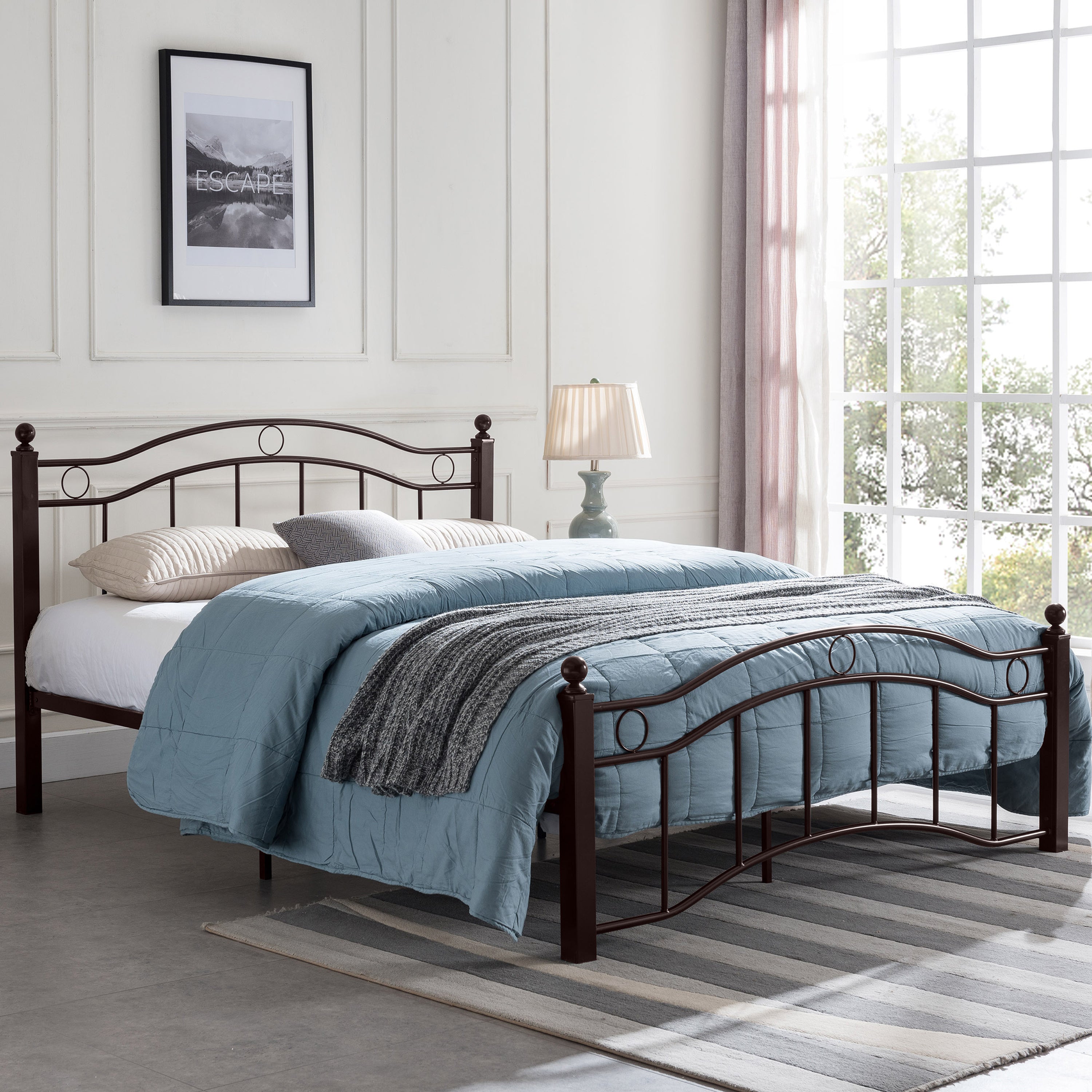 QUEEN SIZE METAL BED - Atlantic Fine Furniture Melbourne FL