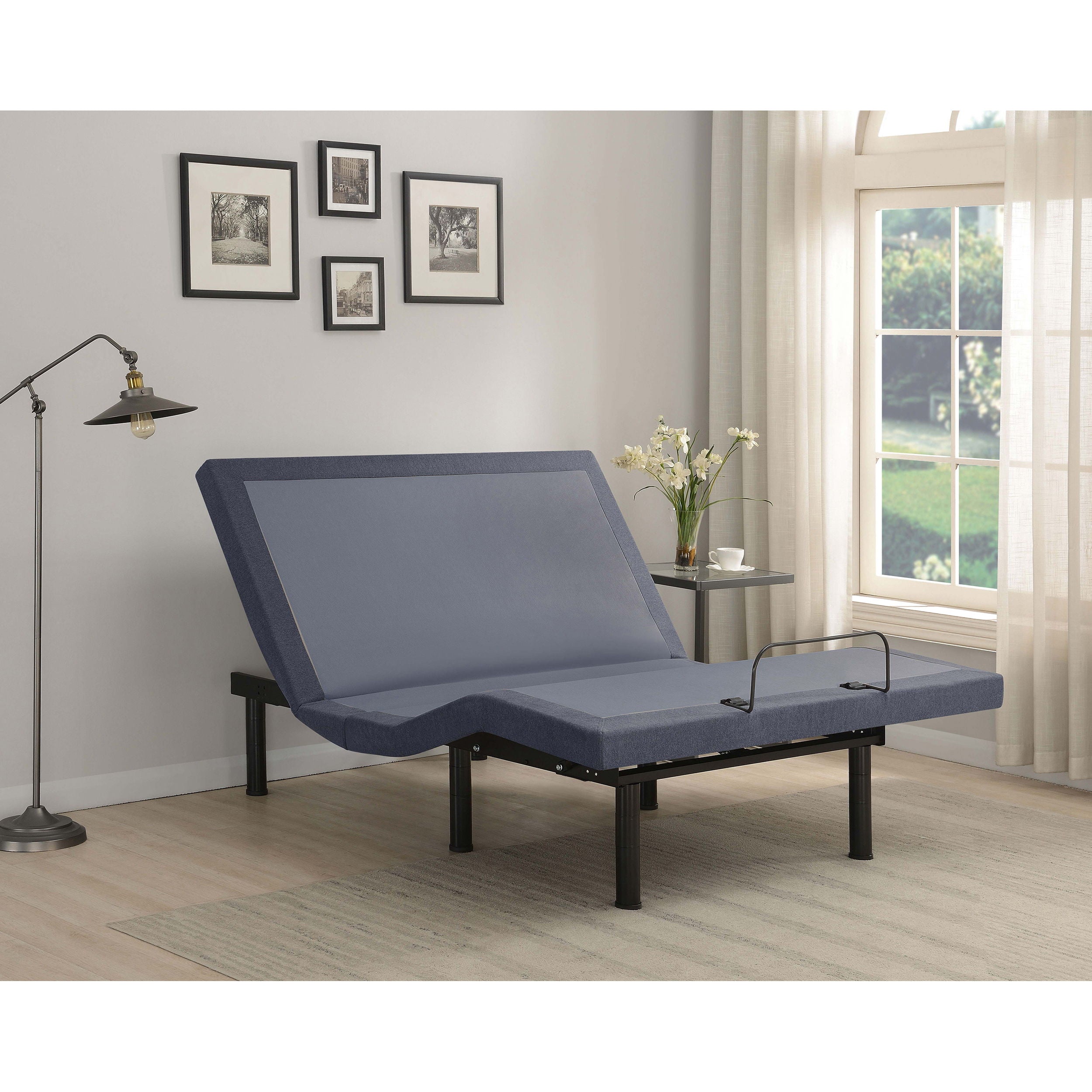 Kelven Adjustable Bed Base with Dual Massage Motors and Wireless Remote