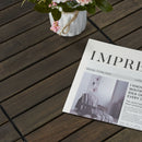 Acacia Hardwood Interlocking Deck Tiles, Striped Pattern