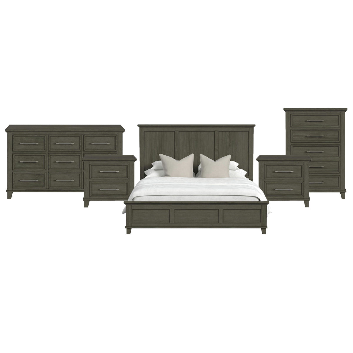 Canterbury Panel Bedroom Set in Dark Gray by Elements International, view 12