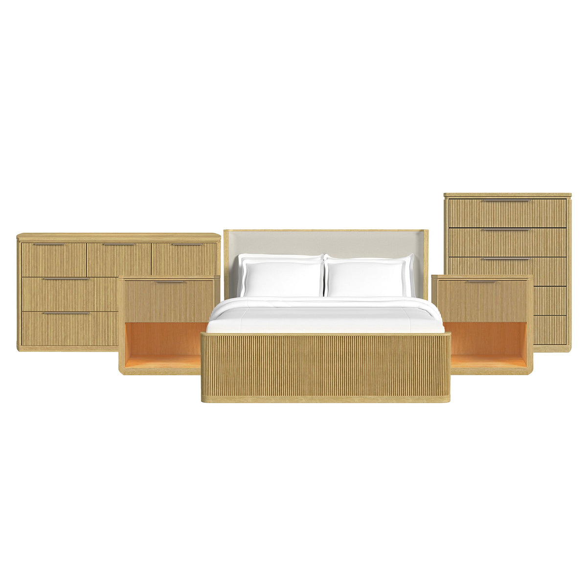 Sylvie Bedroom Set With Upholstered Bed in Dark Brown by Elements International, view 18