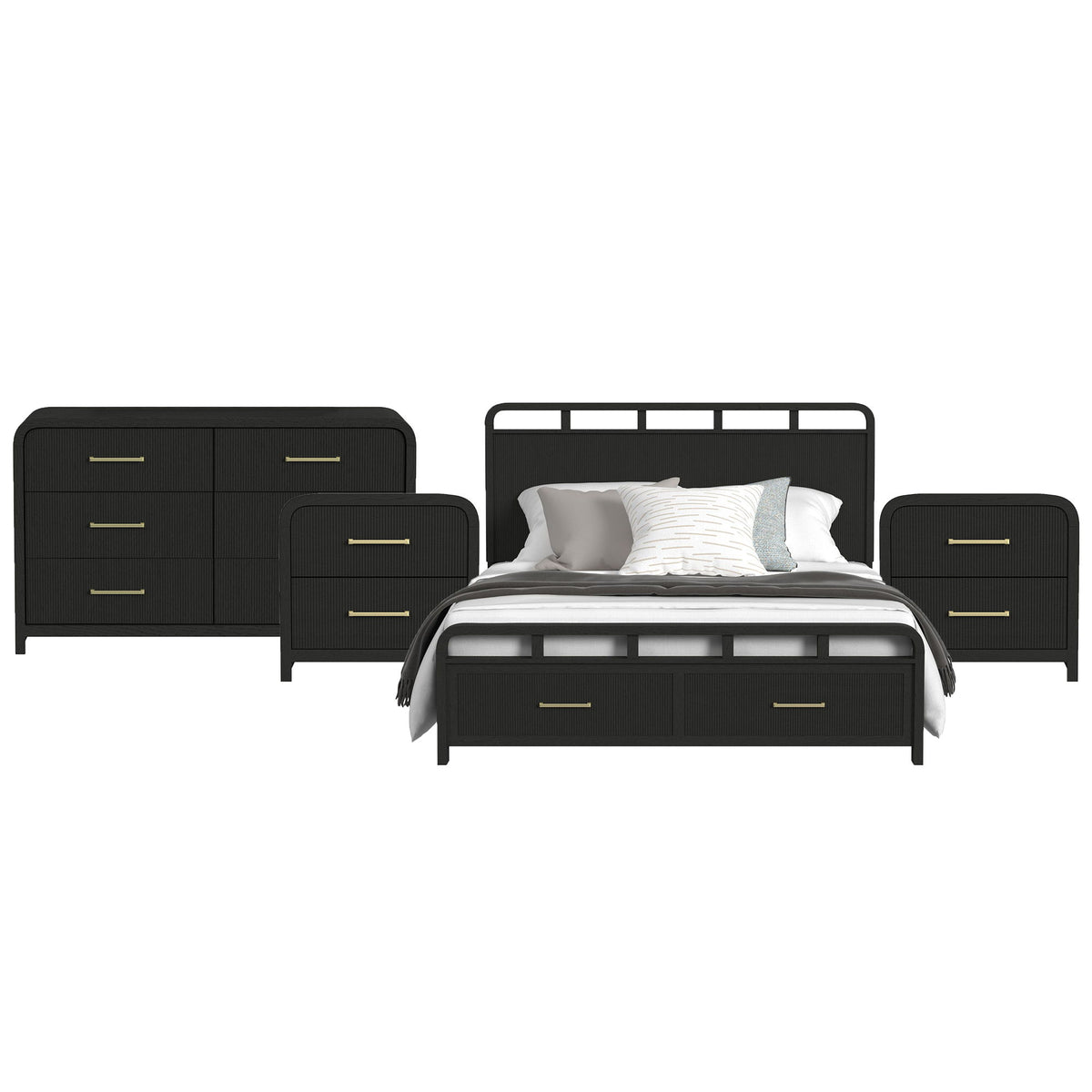 Ridgemont Storage Bedroom Set in Black by Elements International, view 23