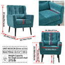 Modern Accent Chair Upholstered Foam Filled Living Room Chairs Comfy Reading Chair Mid-Century Modern Chair With Chenille Fabric Lounge Arm Chairs Armchair For Living Room Bedroom