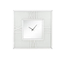 Noralie - Wall Clock With LED - Mirrored & Faux Diamonds