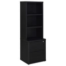 Multifunctional Bookcase With Three Open Shelves, 2 Drawers, Dual USB Charging Outlet