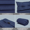 72.83" Outdoor Lounge Chairs (Set of 2), Cushion Replacement Patio Funiture Seat Cushion Chaise Lounge Cushion - Navy Blue