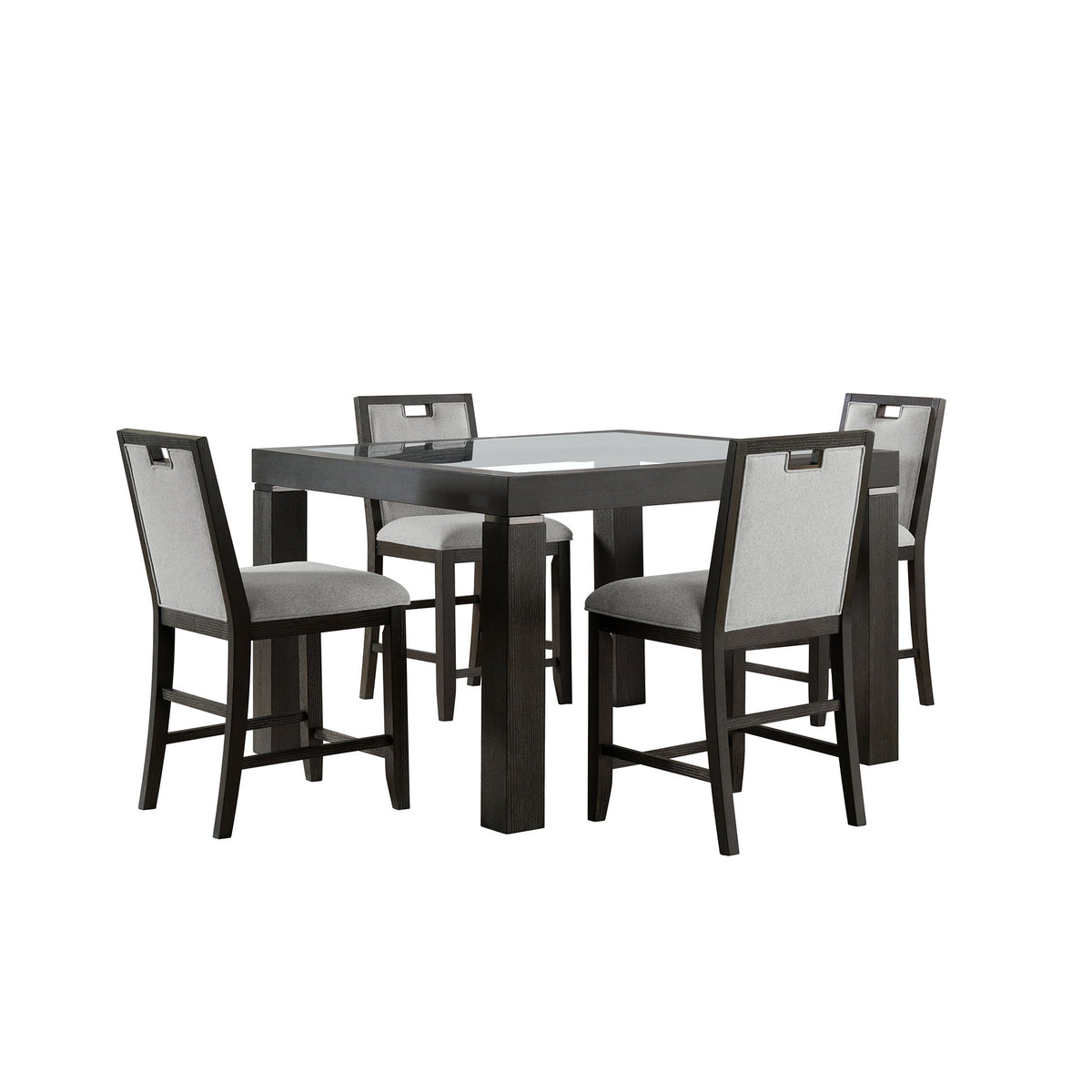 Elodie Counter Height Dining Set in Dark Gray by Elements International