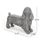 Cocker Spaniel Dog Statue - Gray