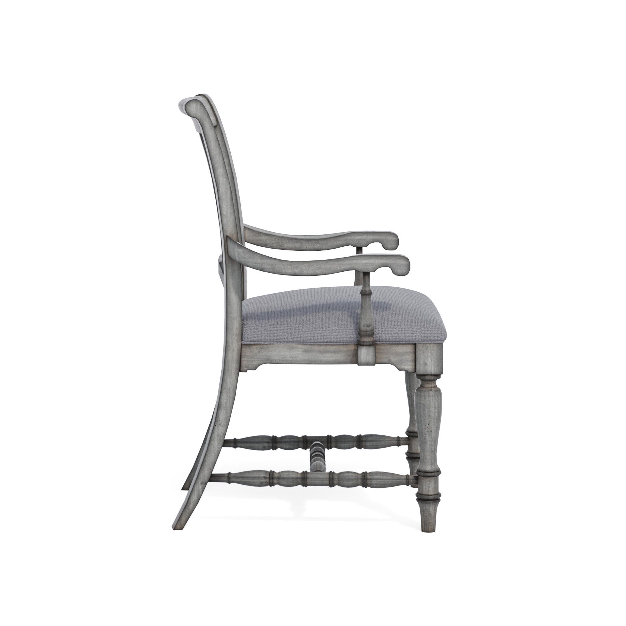 Plymouth - Upholstered Arm Dining Chair (Set of 2) - Gray
