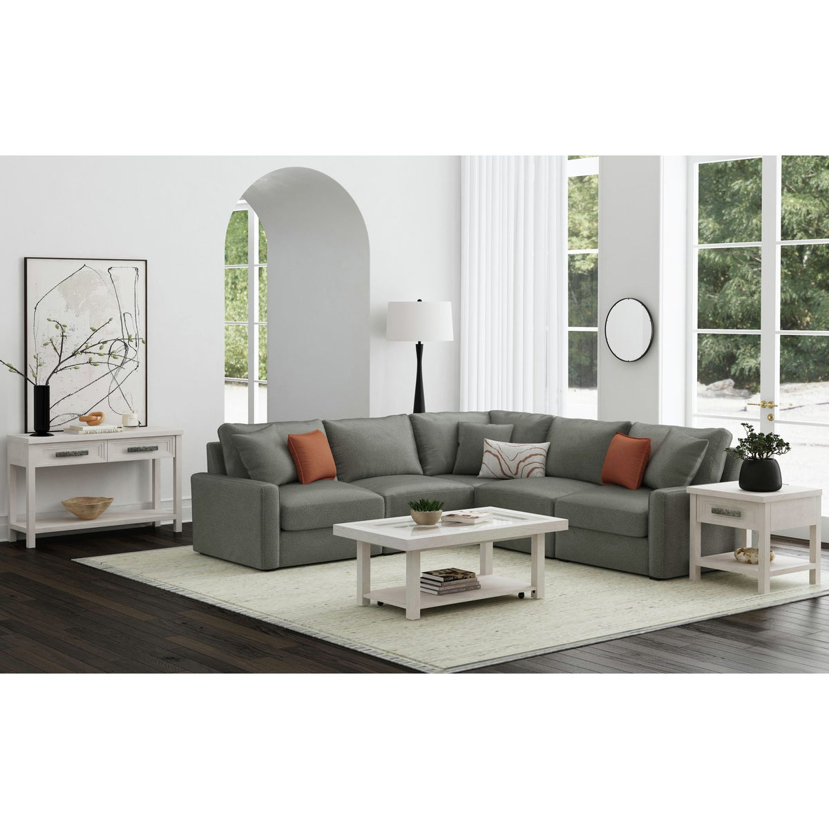 Avalanche Occasional Table Set in White by Elements International, view 19
