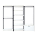 Fiona - Freestanding Walk In Wood Closet System & Metal Frame Melamine - White