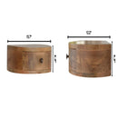 Wall Mounted Rounded Nightstand - Oak