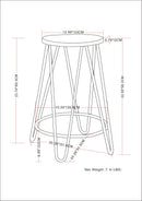 Simeon - Multifunctional Metal Stool With Wood Seat