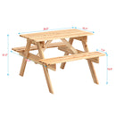 Durable Solid Wood Children's Dining Table And Chairs Set, Multi-Functional