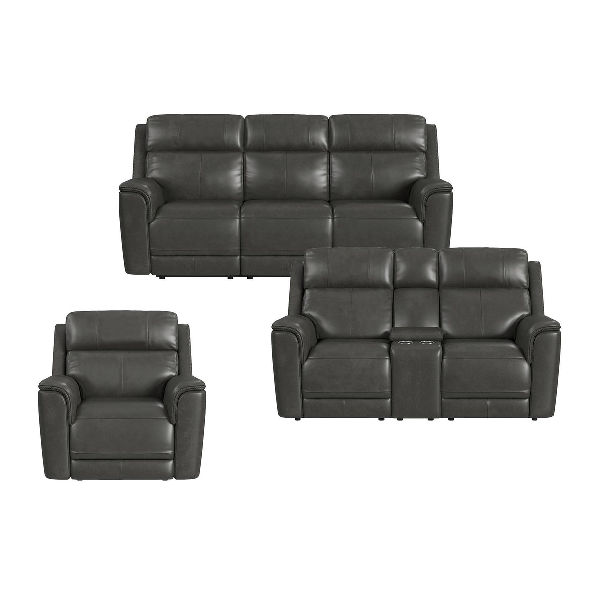 Mustang -Living Room Set in Dark Gray by Elements International, view 3