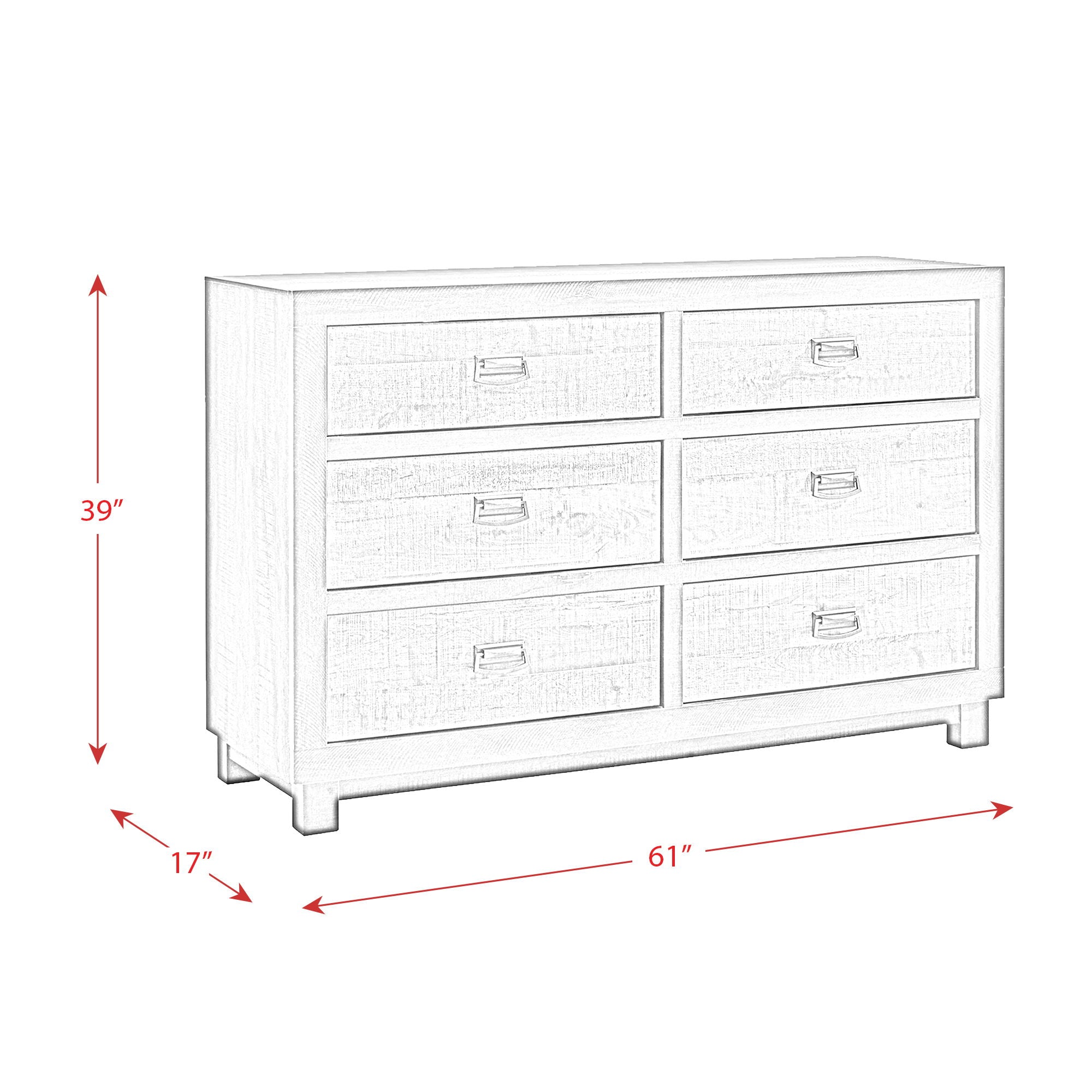 Harlington - 6-Drawer Dresser