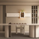 3D LED Sandstone Wall Decor With Simulated Plants, Glass Vase & Remote Control - Light Coffee