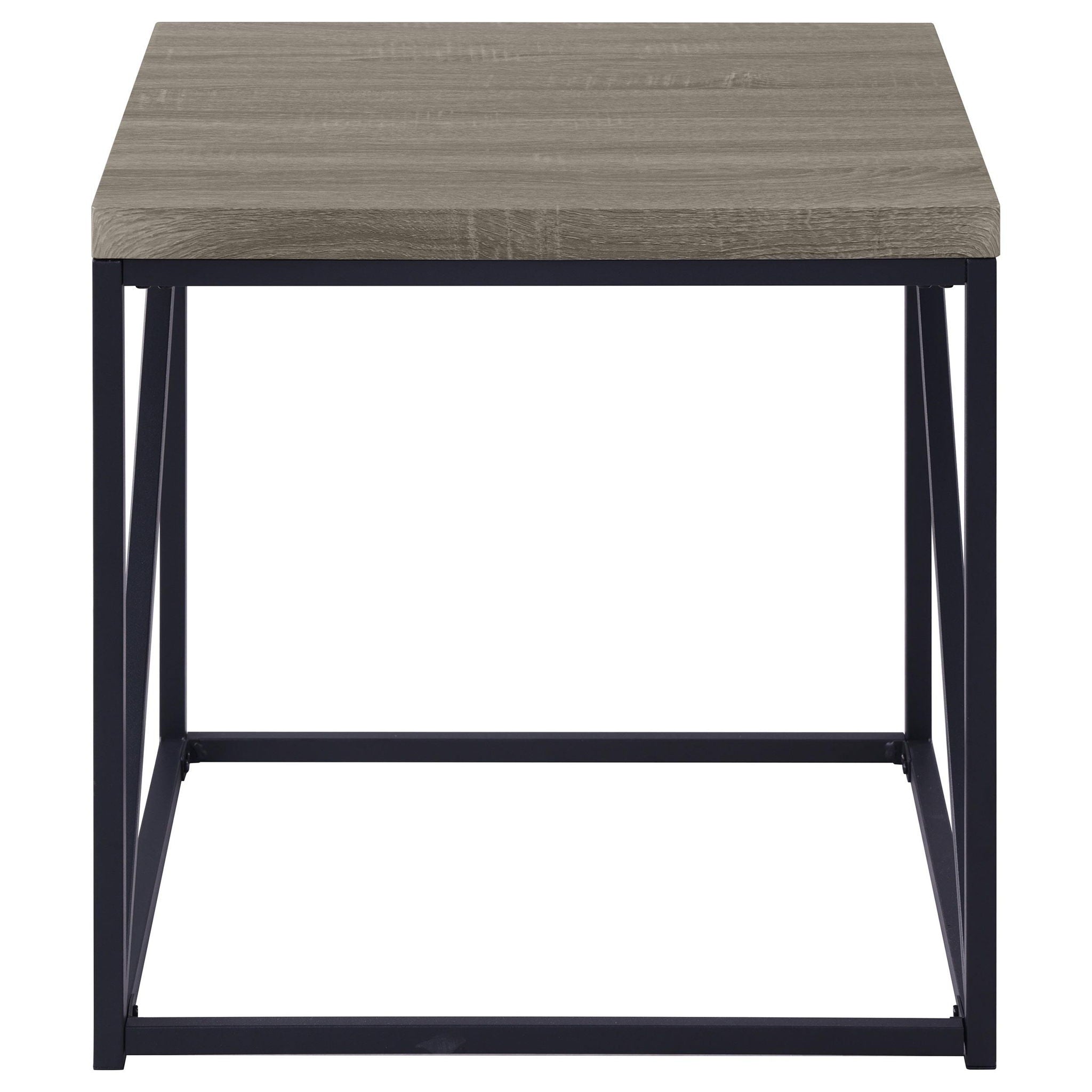 Birdie Square Engineered Wood End Table Sonoma Grey