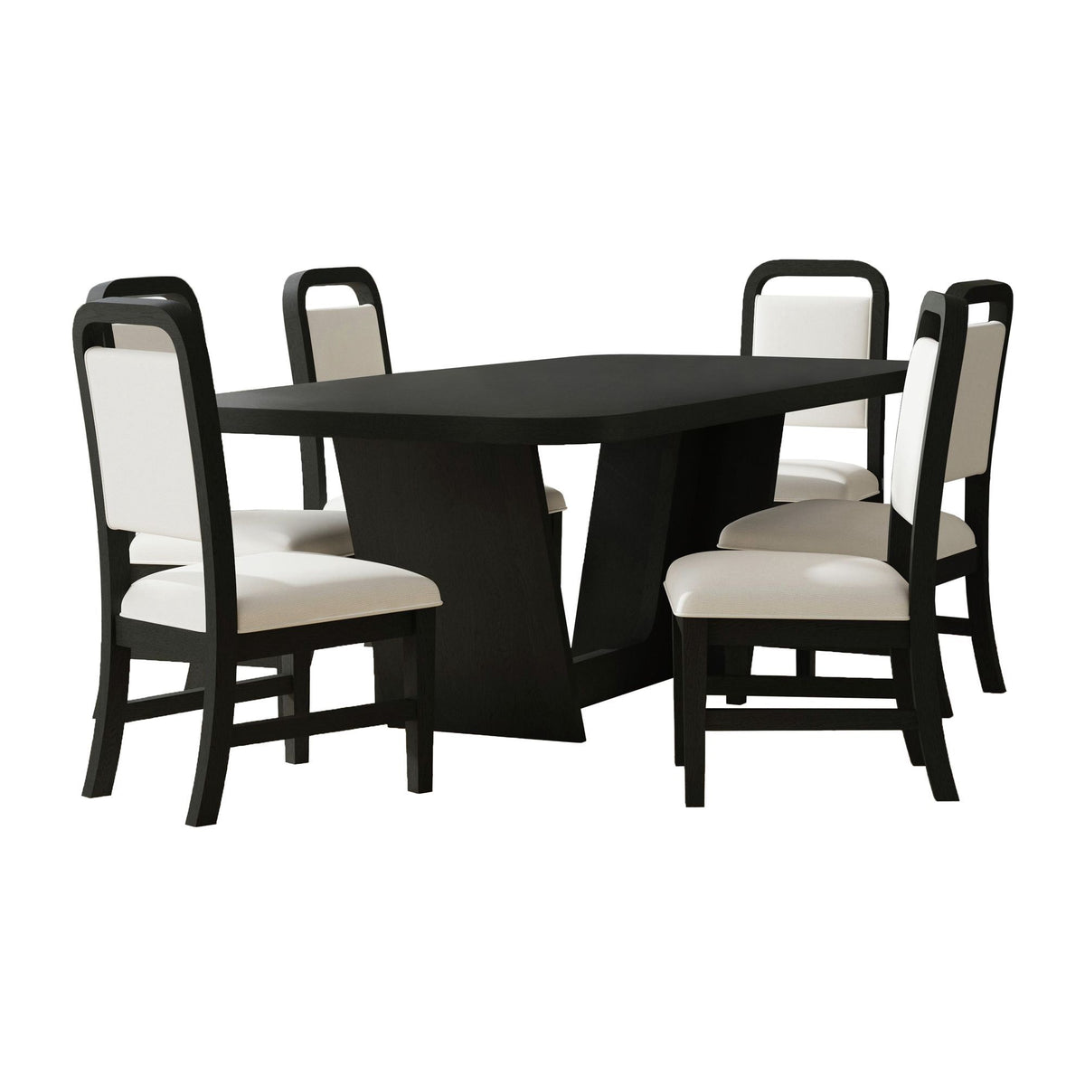 Ridgemont Standard Height Dining Set in Black by Elements International, view 4