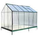 Polycarbonate Greenhouse, Heavy Duty Outdoor Aluminum Walk-In Green House Kit With Rain Gutter, Vent And Door For Backyard Garden
