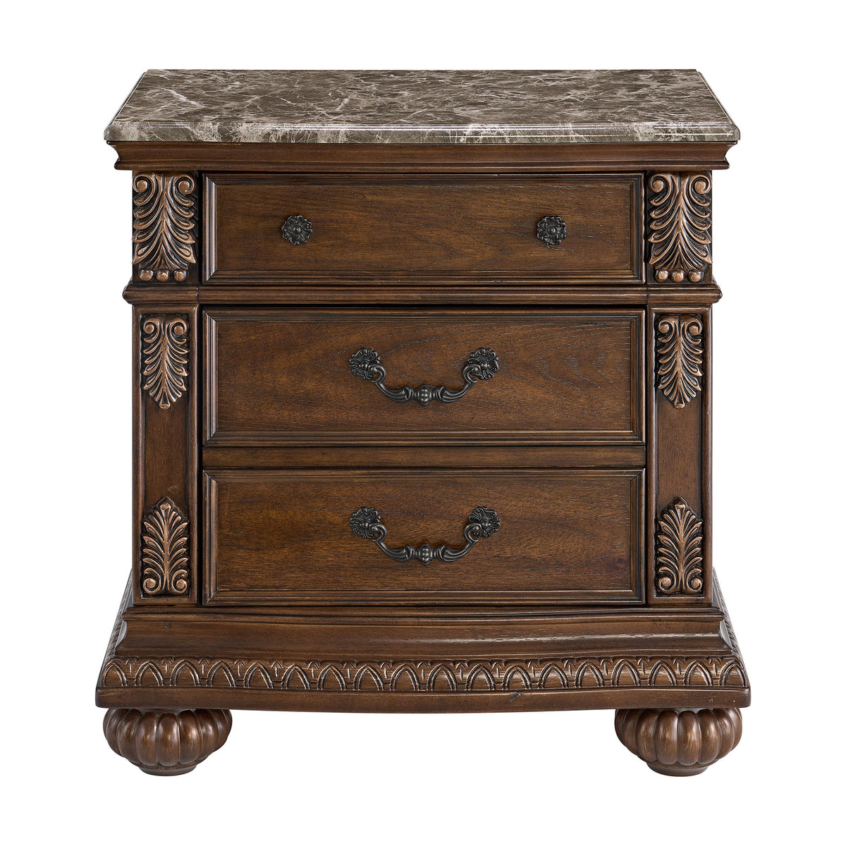 Cadenza Nightstand With USB-C in Brown by Elements International, view 7