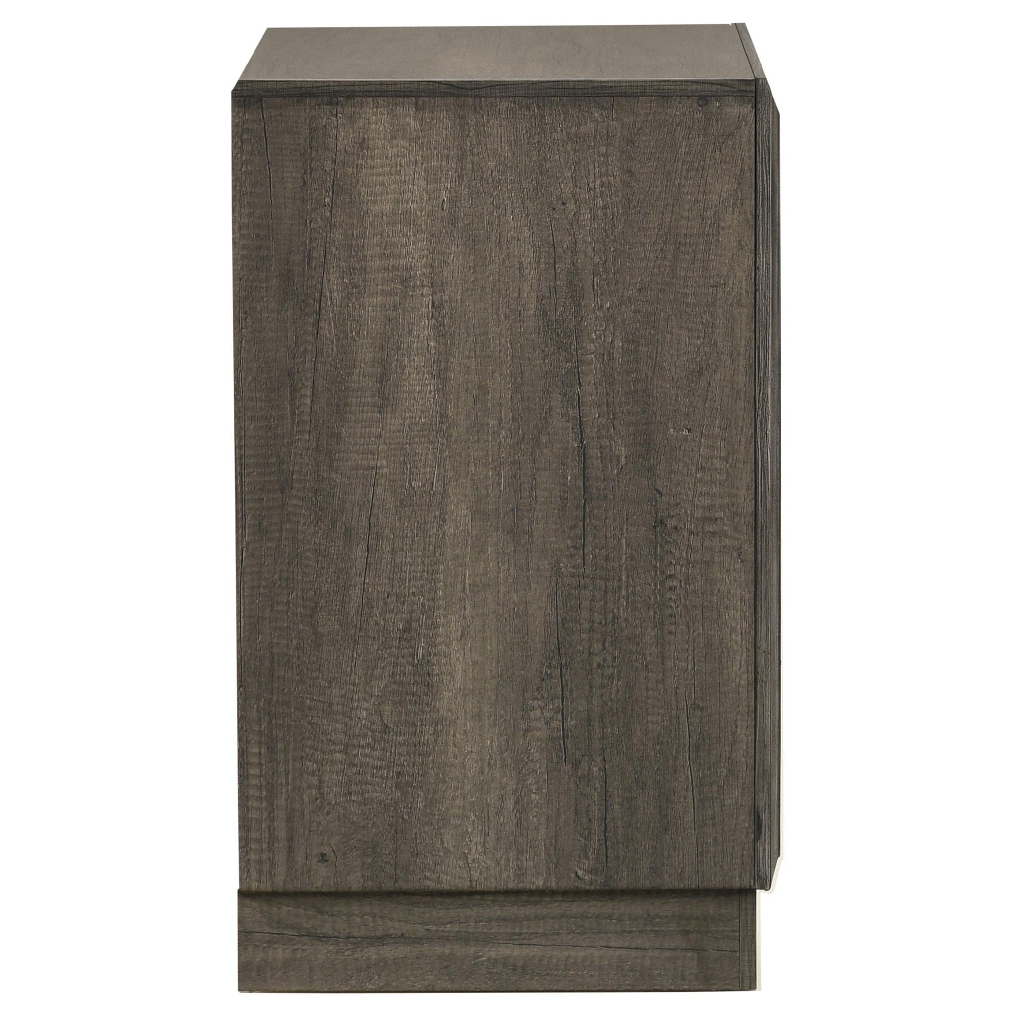 Janine 2-drawer Nightstand Bedside Table Grey