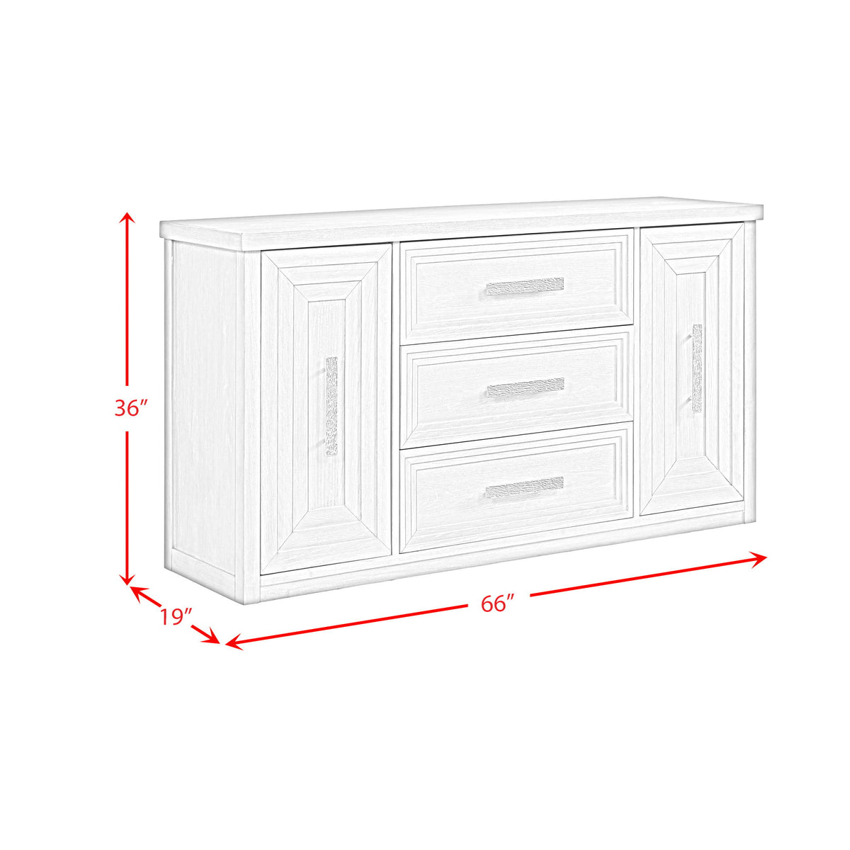 Avalanche Server in Antique White by Elements International, view 6