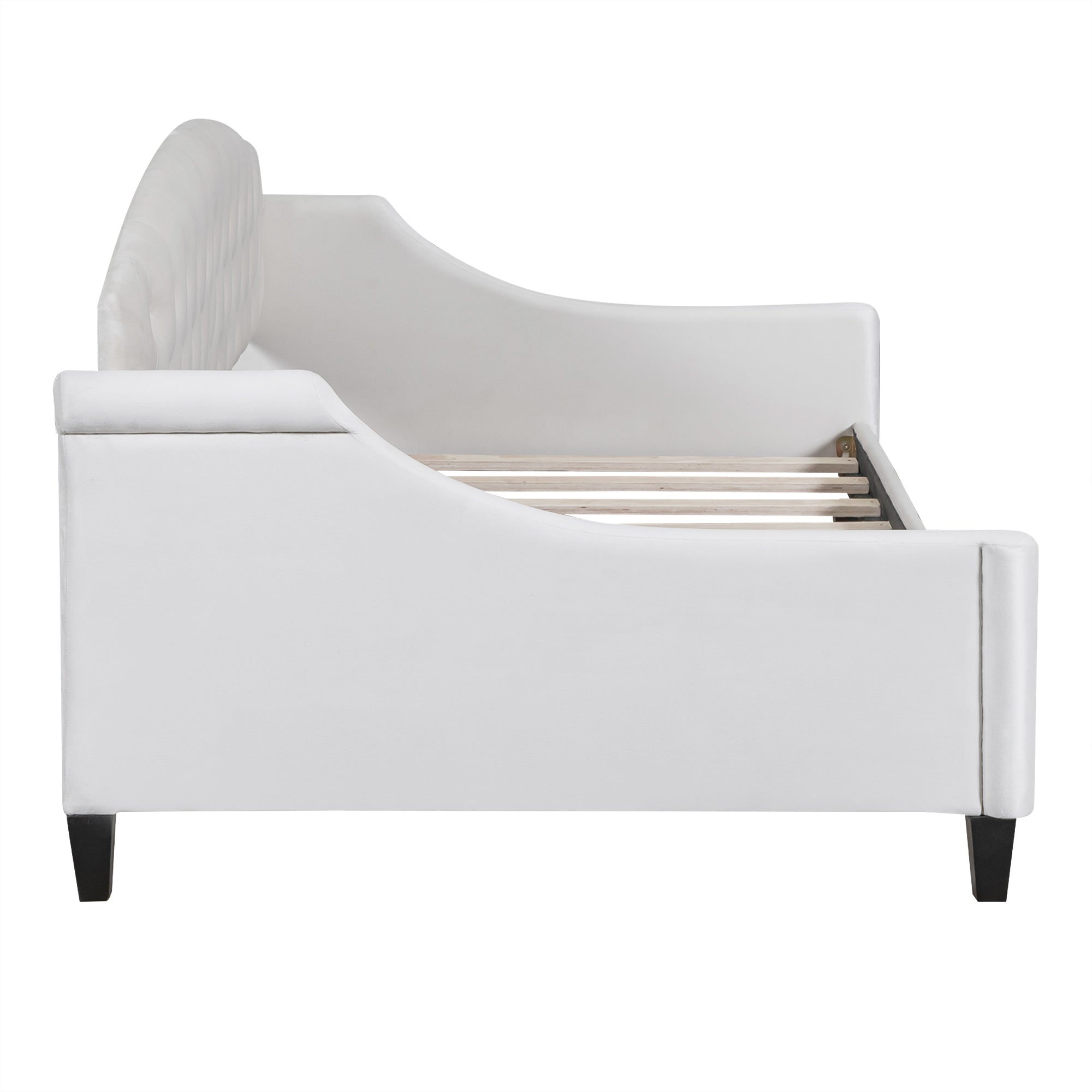 Modern Luxury Tufted Button Daybed,Twin,Beige - Atlantic Fine Furniture Melbourne FL